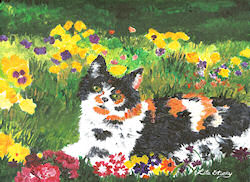 Calico in Flowers